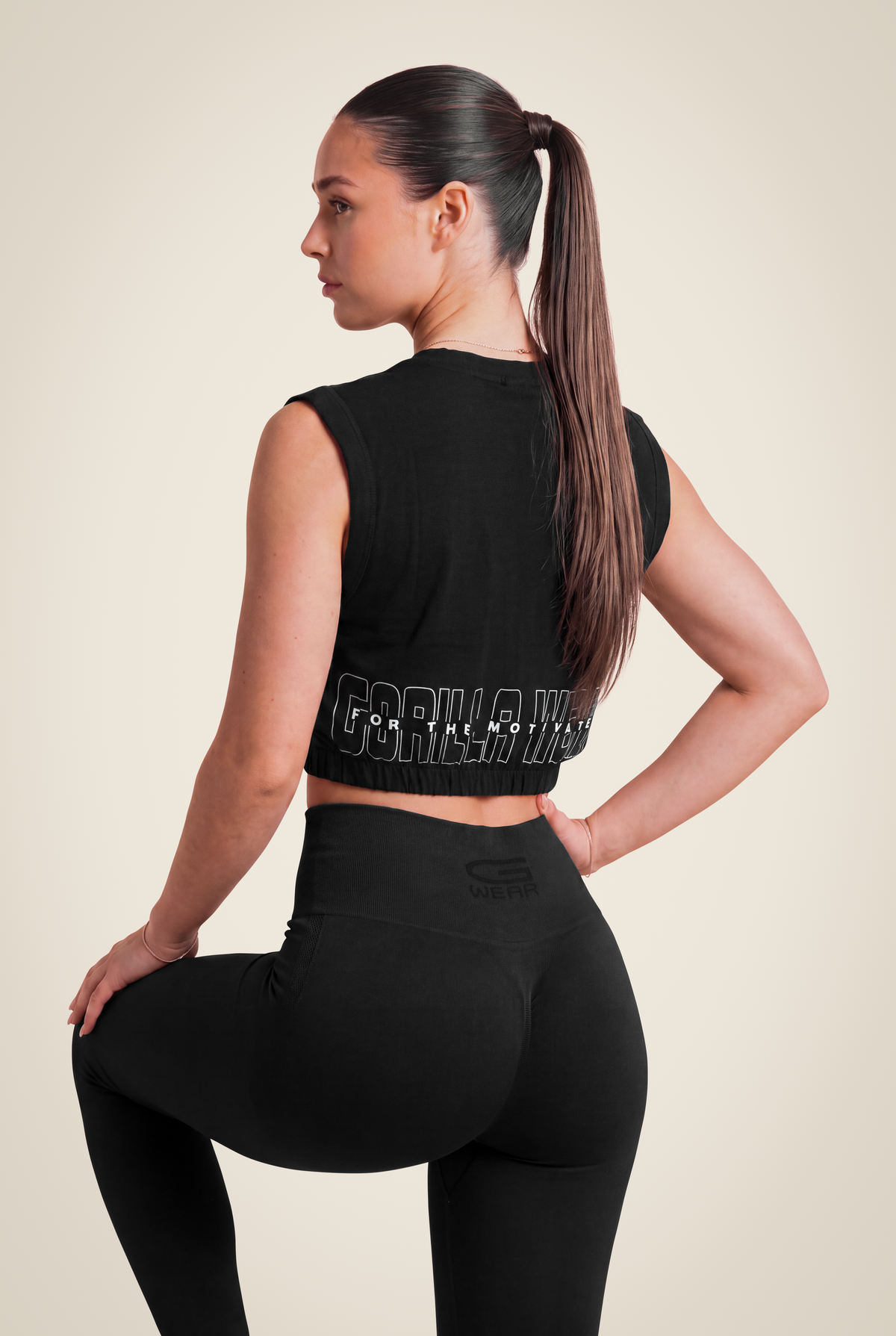 Gorilla Wear Albion Oversized Crop Top T-Shirt & Tops Black