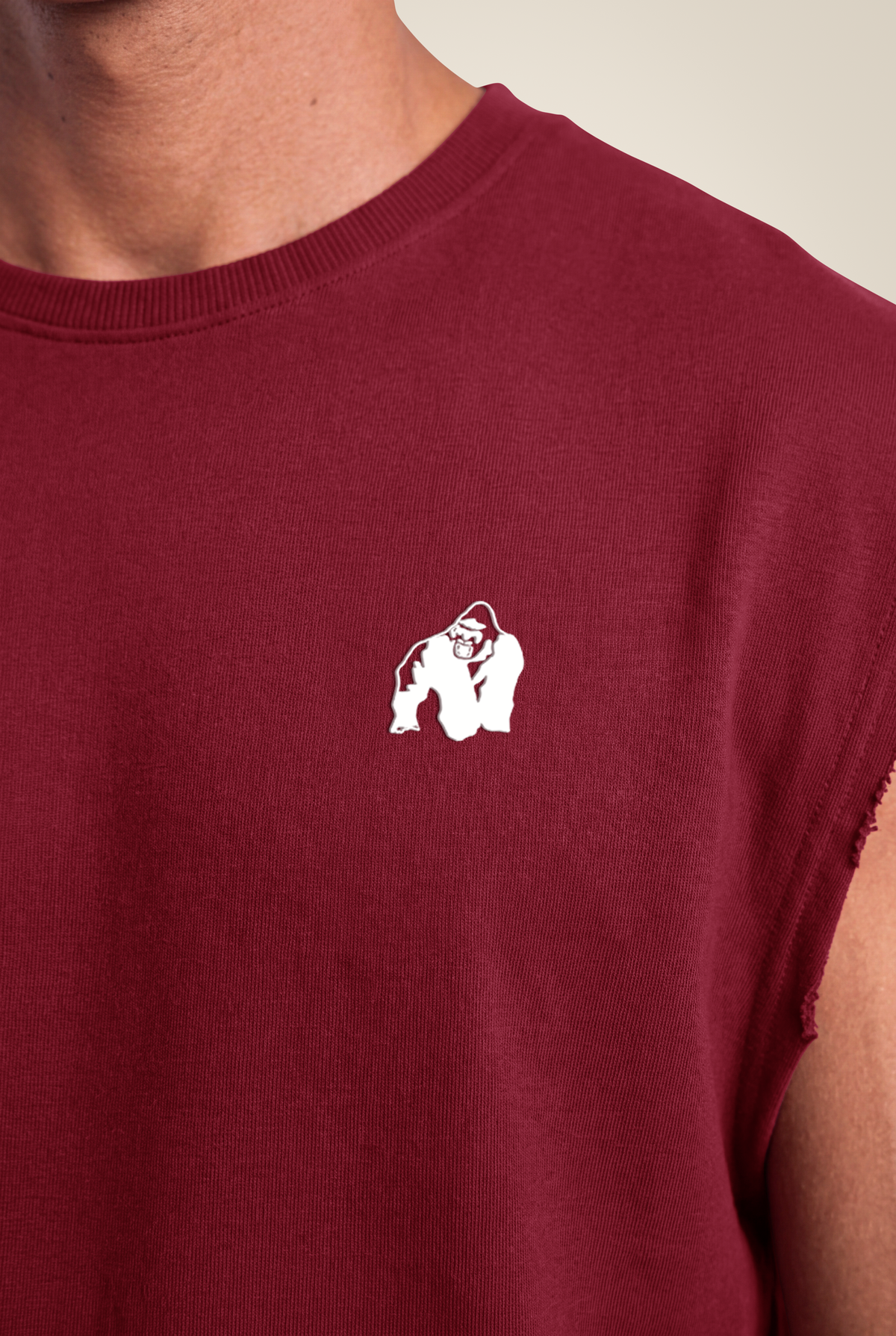 Gorilla Wear Bouse Cut Off Tank Top Tank Top Burgundy