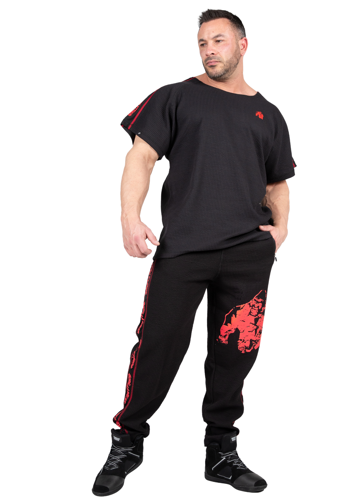 Gorilla Wear Buffalo Old School Workout Pants Pants Black/Red