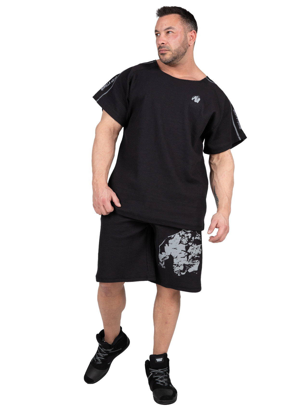 Gorilla Wear Buffalo Old School Workout Shorts Shorts Black/Gray