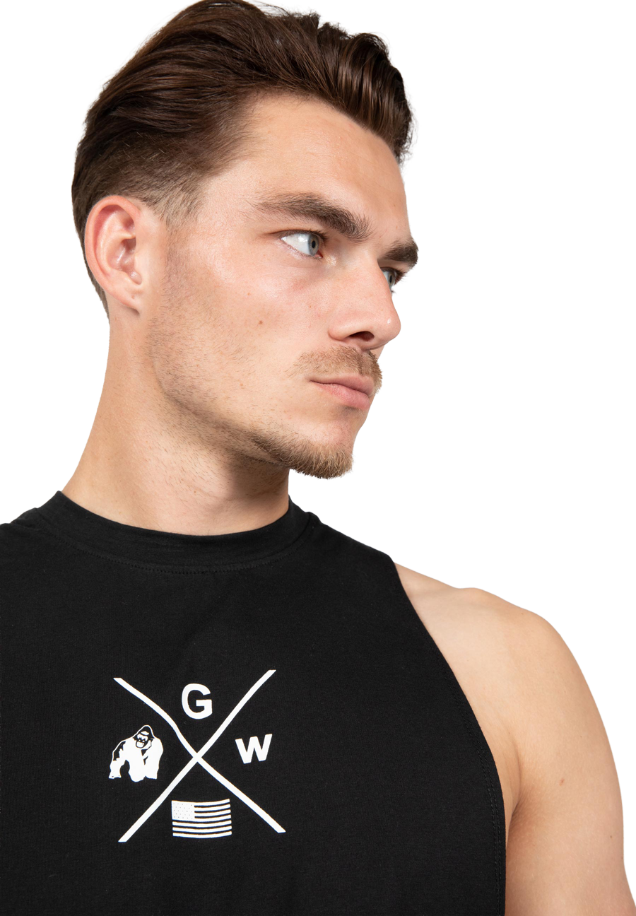 Gorilla Wear Cisco Drop Armhole Tank Top Tank Top Black/White