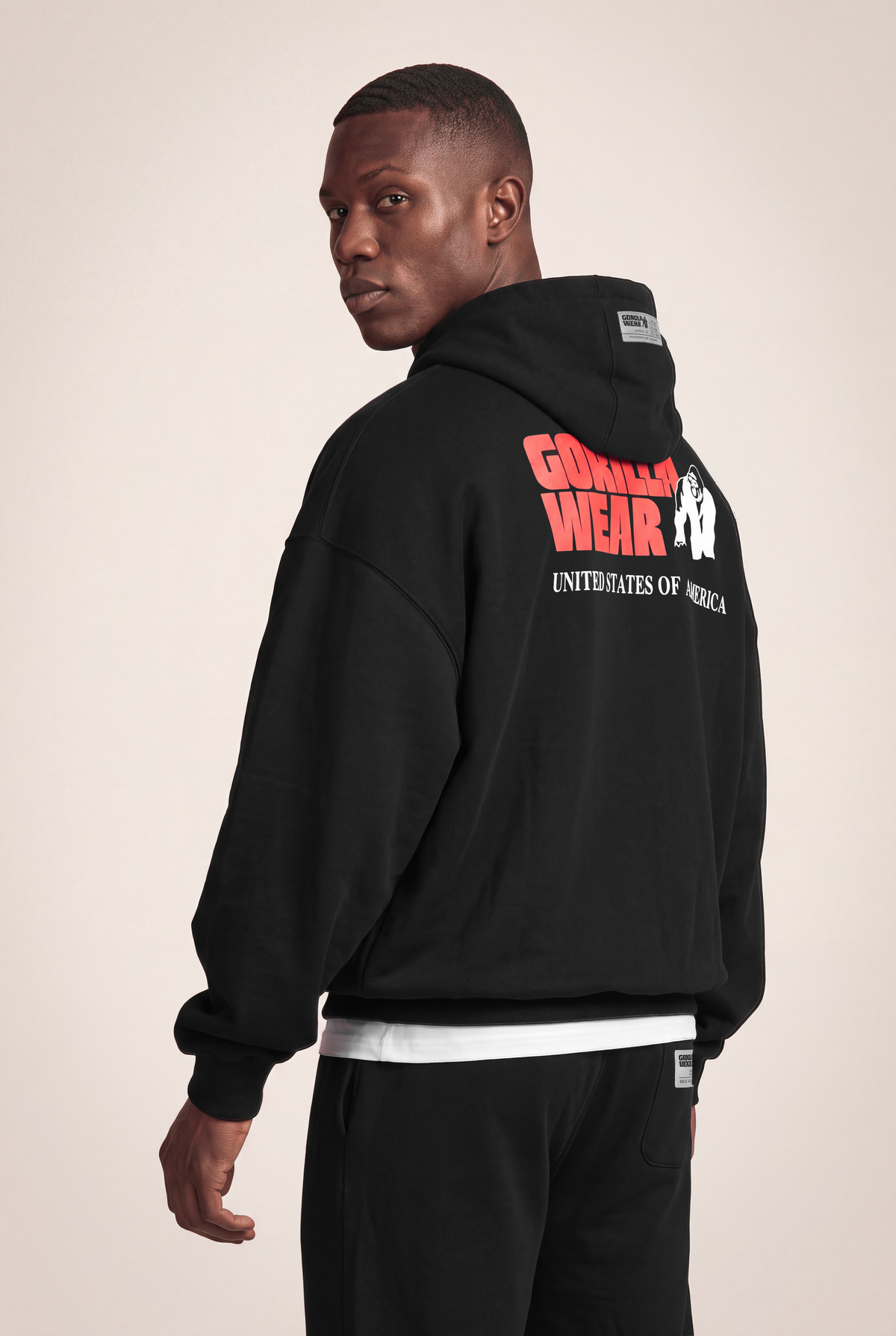 Gorilla Wear Classic Oversized Zipped Hoodie Hoodie & Sweatshirt Black