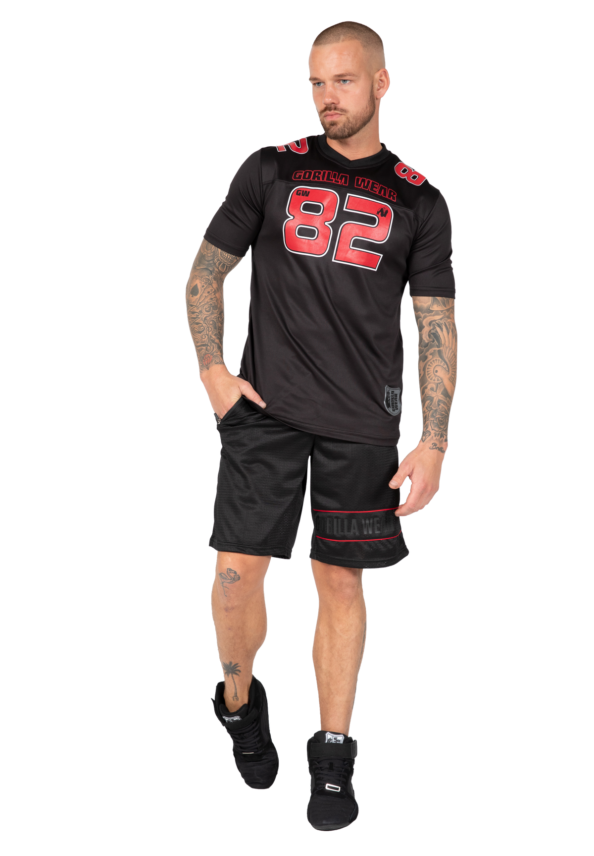 Gorilla Wear Fresno T-Shirt T-Shirt & Tops Black/Red
