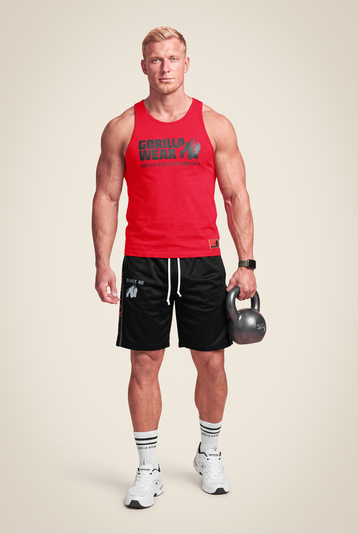 Gorilla Wear Functional Mesh Shorts Shorts Black/Red