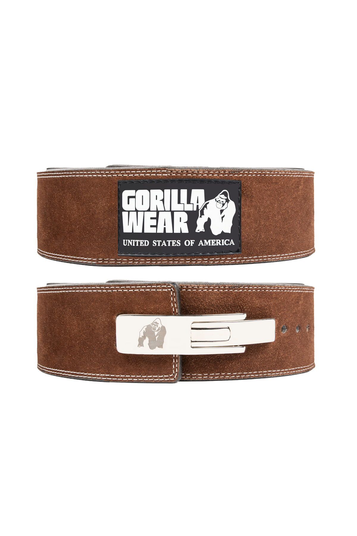 Gorilla Wear Gorilla Wear 4 Inch Leather Lever Belt Lifting Belts Brown