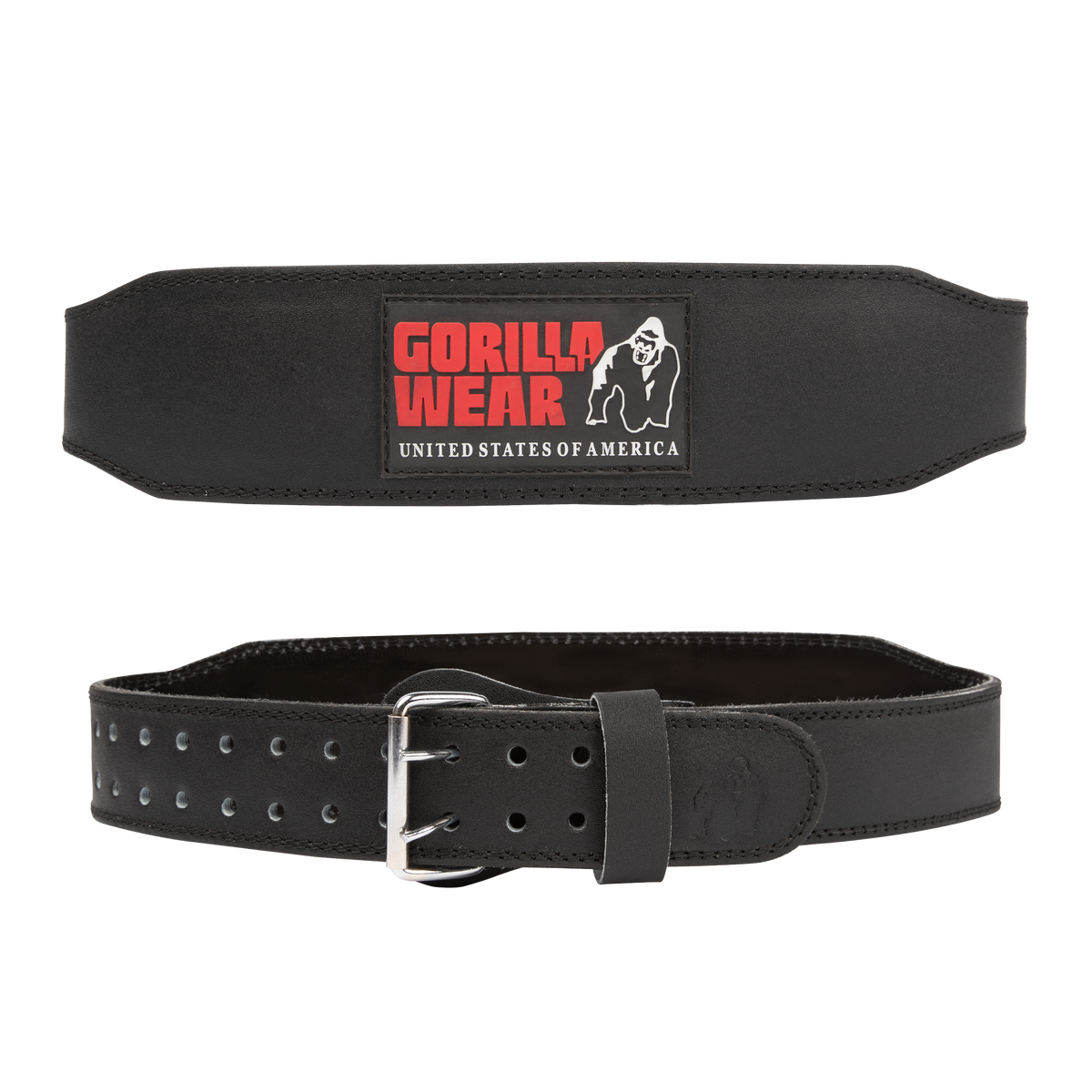 GORILLA WEAR トレーニング・パワーベルト 黒 Gorilla Wear 4 Inch Padded Leather Lifting Belt - Black/Red