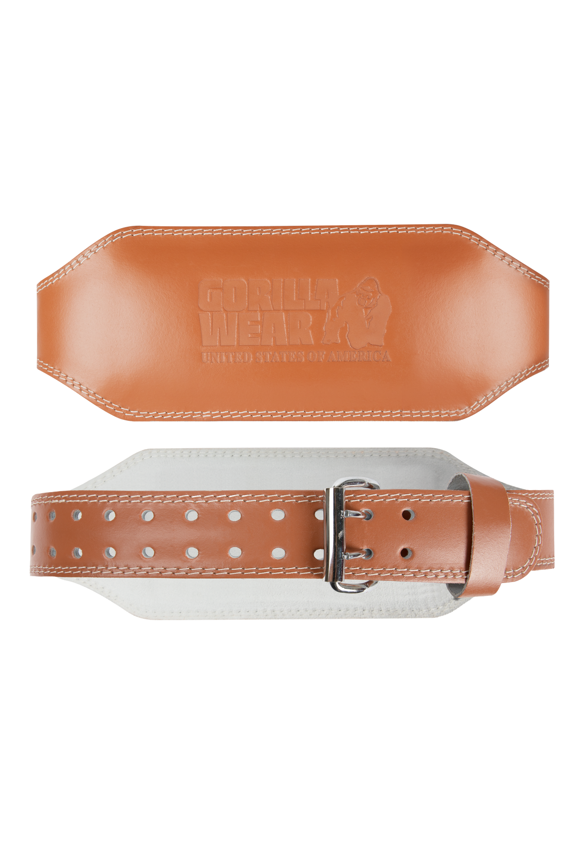 Gorilla Wear Gorilla Wear 6 Inch Padded Leather Lifting Belt Lifting Belts Brown