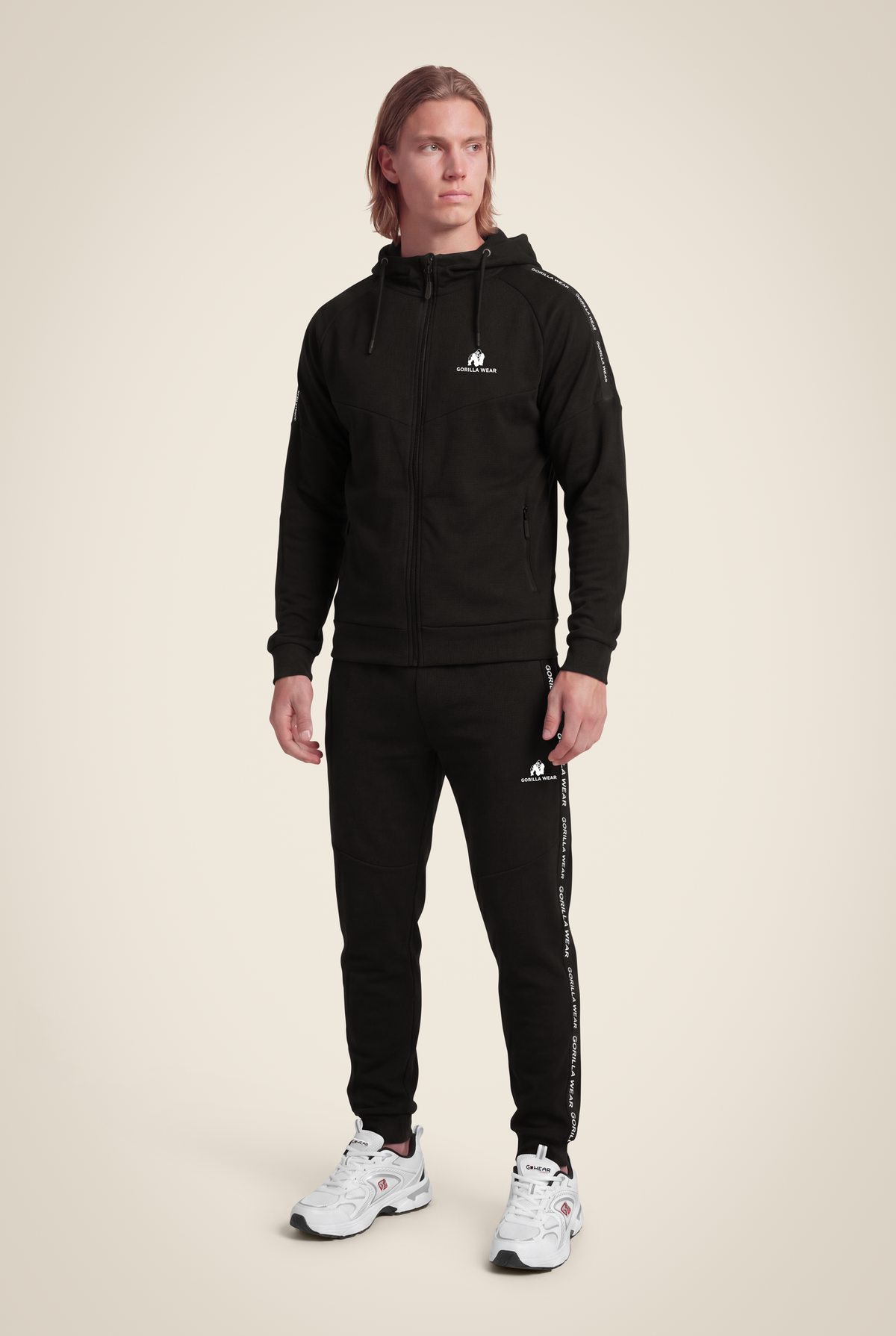 Gorilla Wear Harvey Hooded Track Jacket Jacket Black