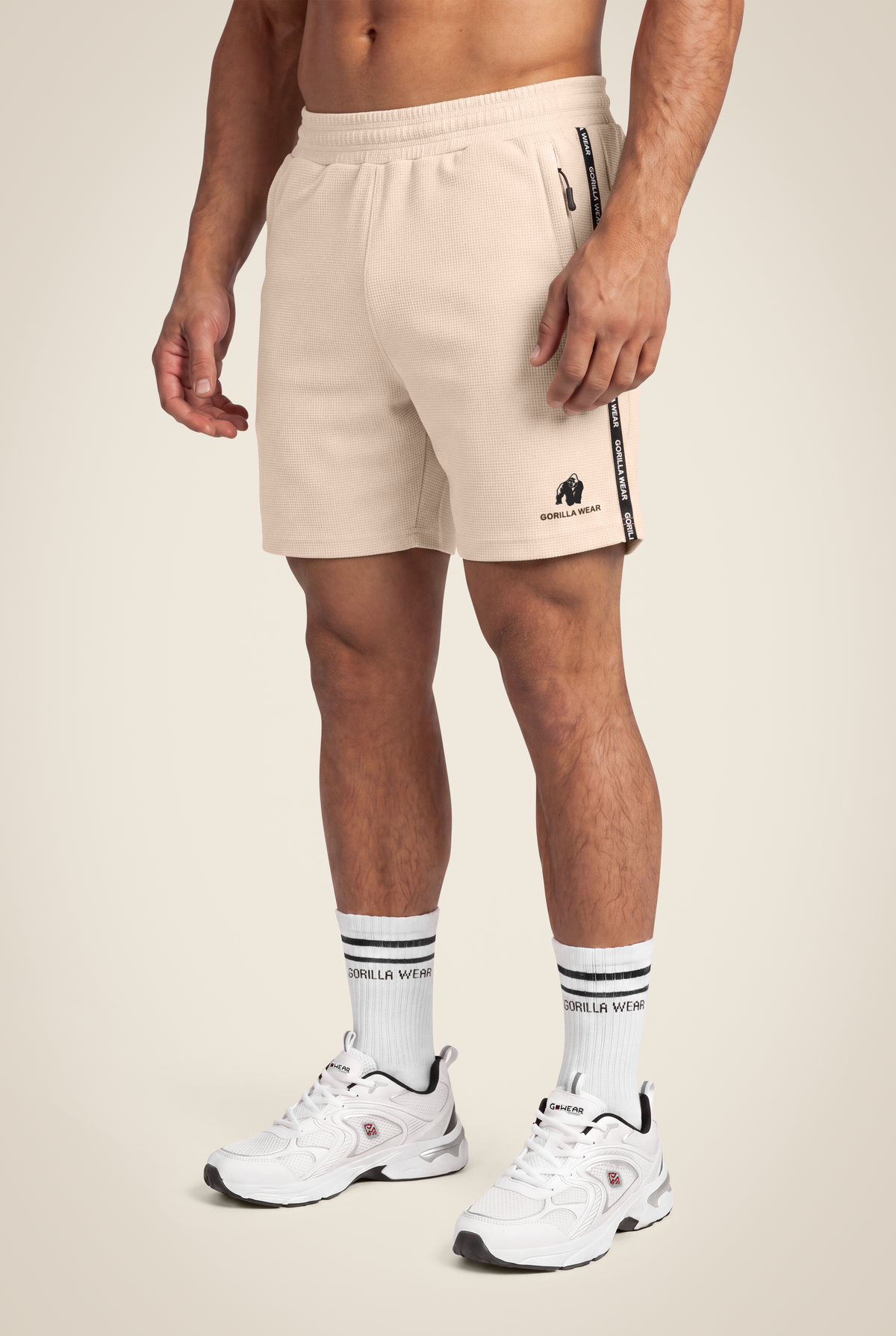Gorilla Wear Harvey Track Shorts Shorts Beige