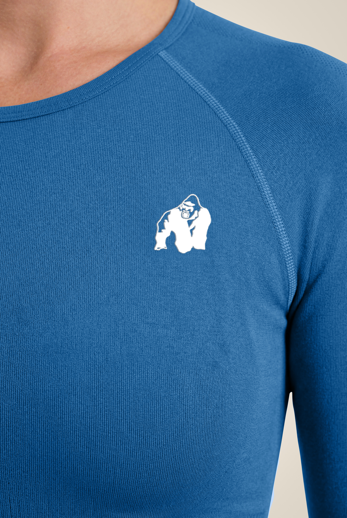 Gorilla Wear Hilton Seamless Long Sleeve T-Shirt & Tops Blue