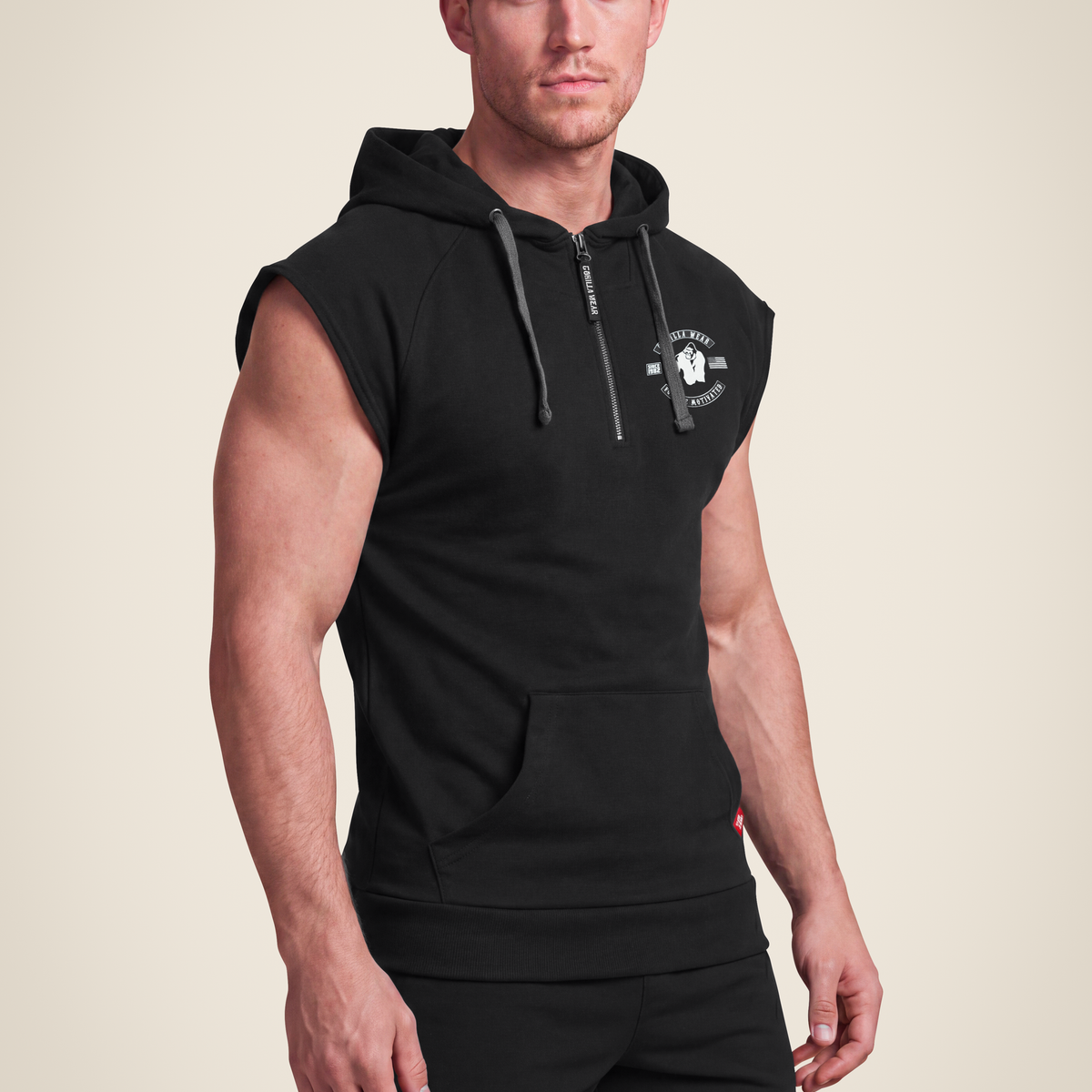 トップス donna karan new york sleeveless hoodie Huntley Sleeveless Hoodie - Black – Gorilla Wear