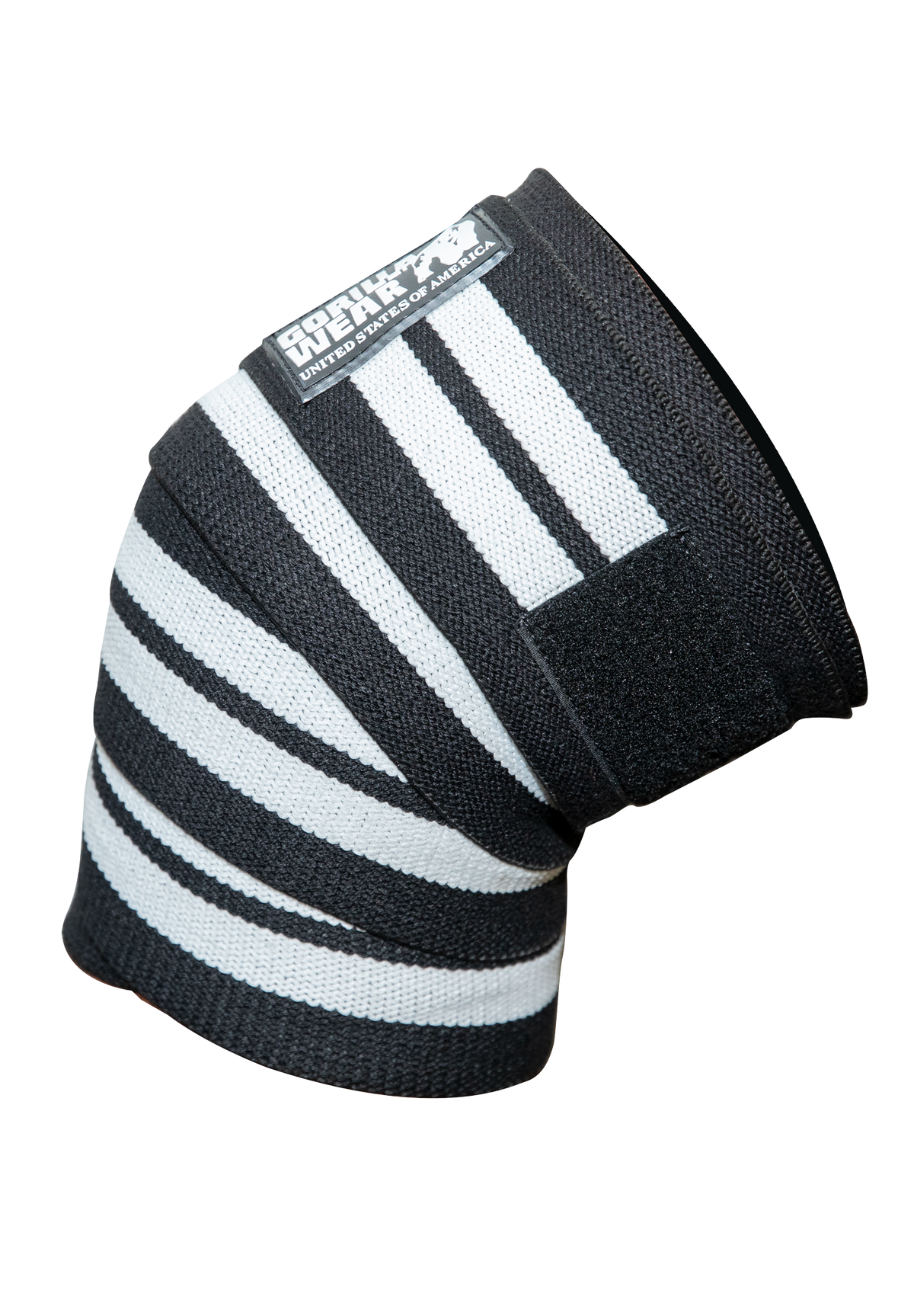 Gorilla Wear Knee Wraps 200CM Lifting Straps & Wraps Black/White