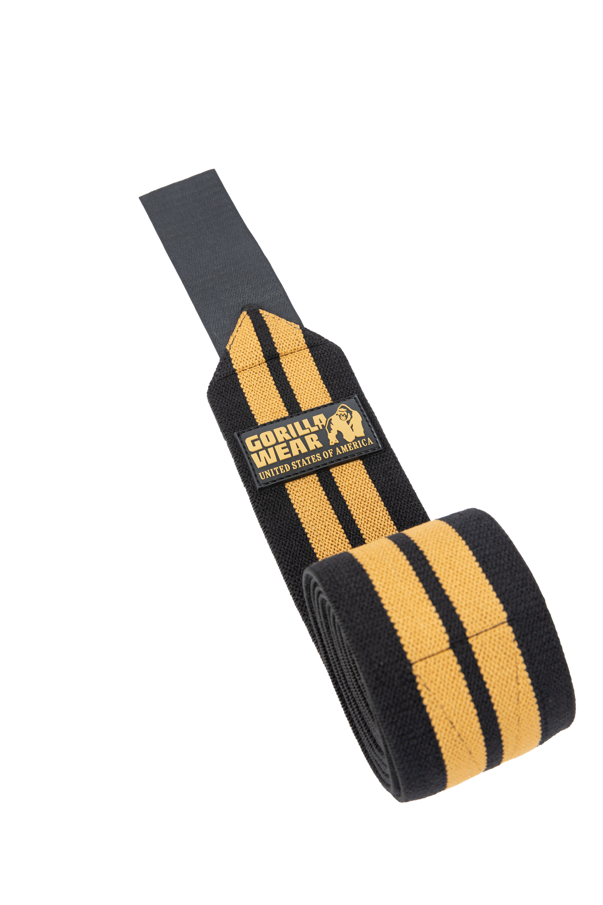Gorilla Wear Knee Wraps 250CM Lifting Straps & Wraps Black/Gold