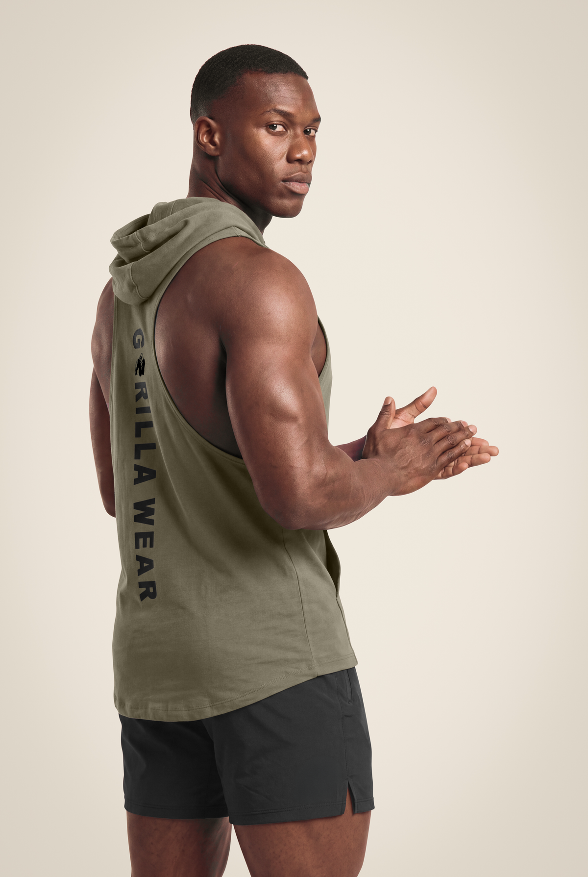 Gorilla Wear Lawrence Hooded Tank Top Tank Top Army Green
