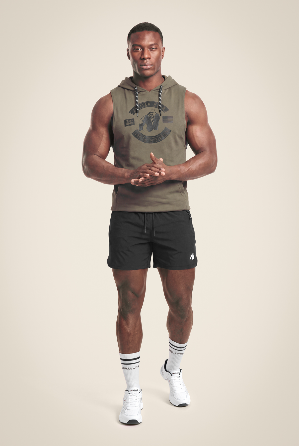 Gorilla Wear Lawrence Hooded Tank Top Tank Top Army Green