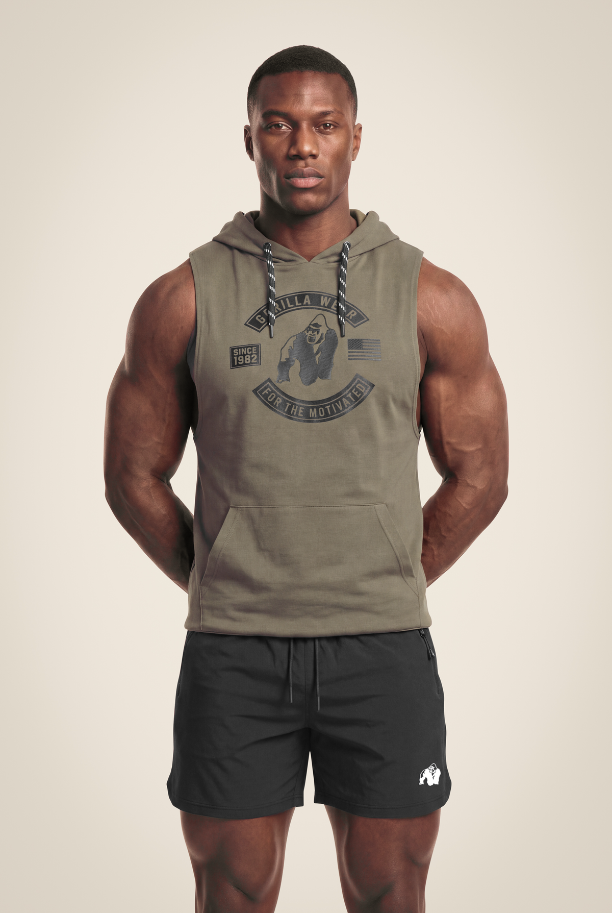 Gorilla Wear Lawrence Hooded Tank Top Tank Top Army Green