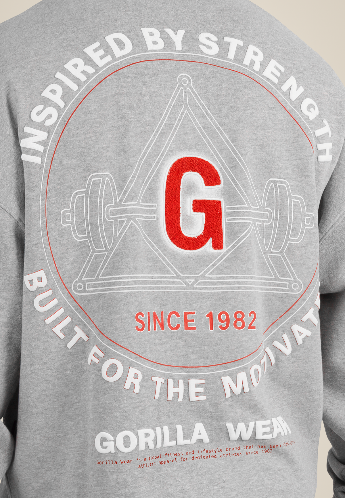 Gorilla Wear Leeds Oversized Sweater Hoodie & Sweatshirt Light Gray Melange