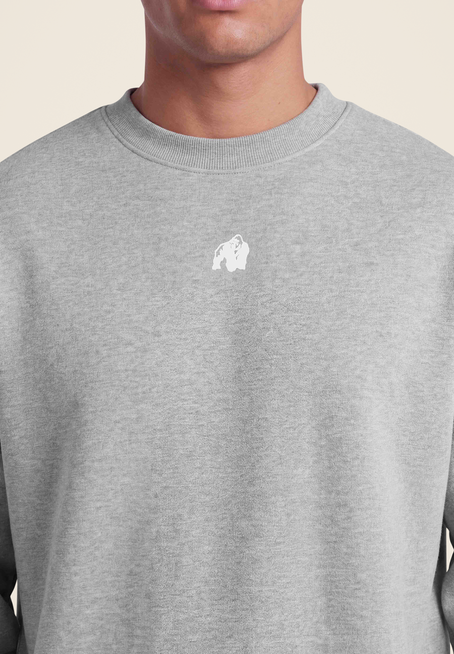 Gorilla Wear Leeds Oversized Sweater Hoodie & Sweatshirt Light Gray Melange