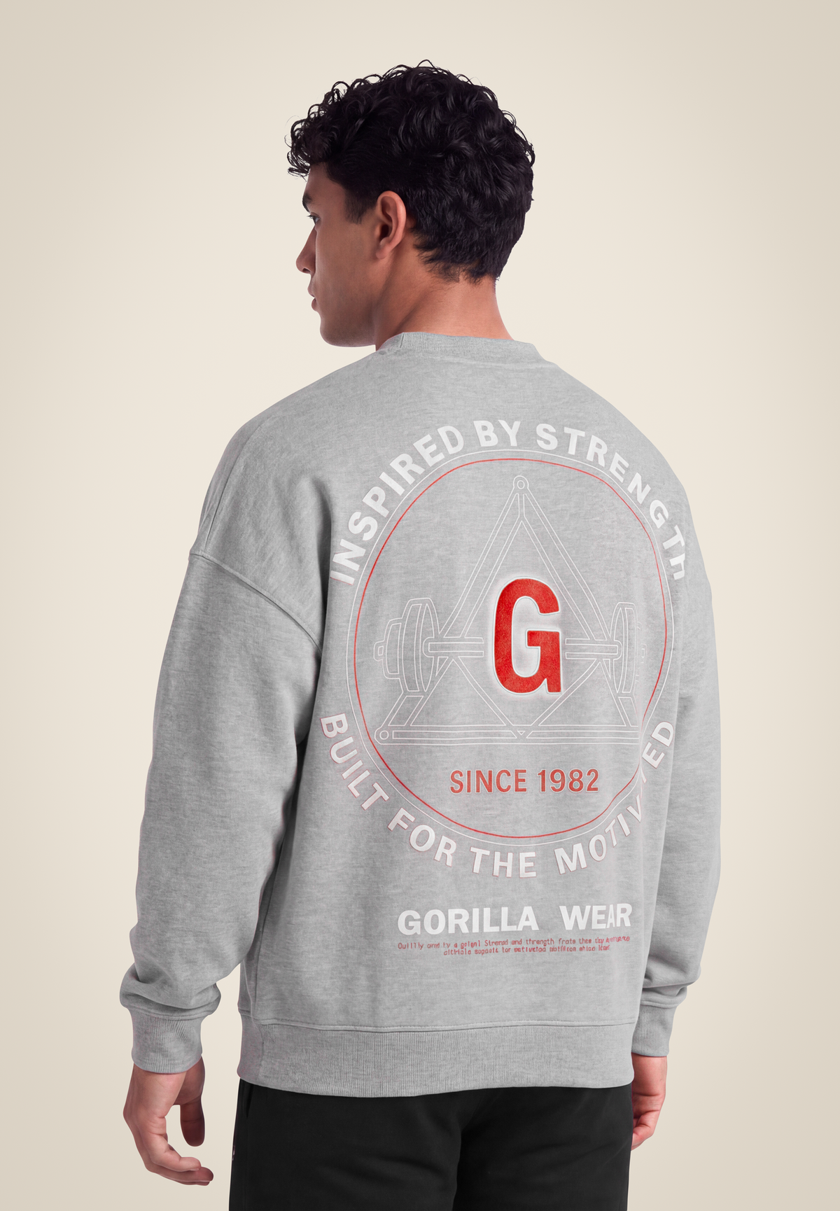 Gorilla Wear Leeds Oversized Sweater Hoodie & Sweatshirt Light Gray Melange