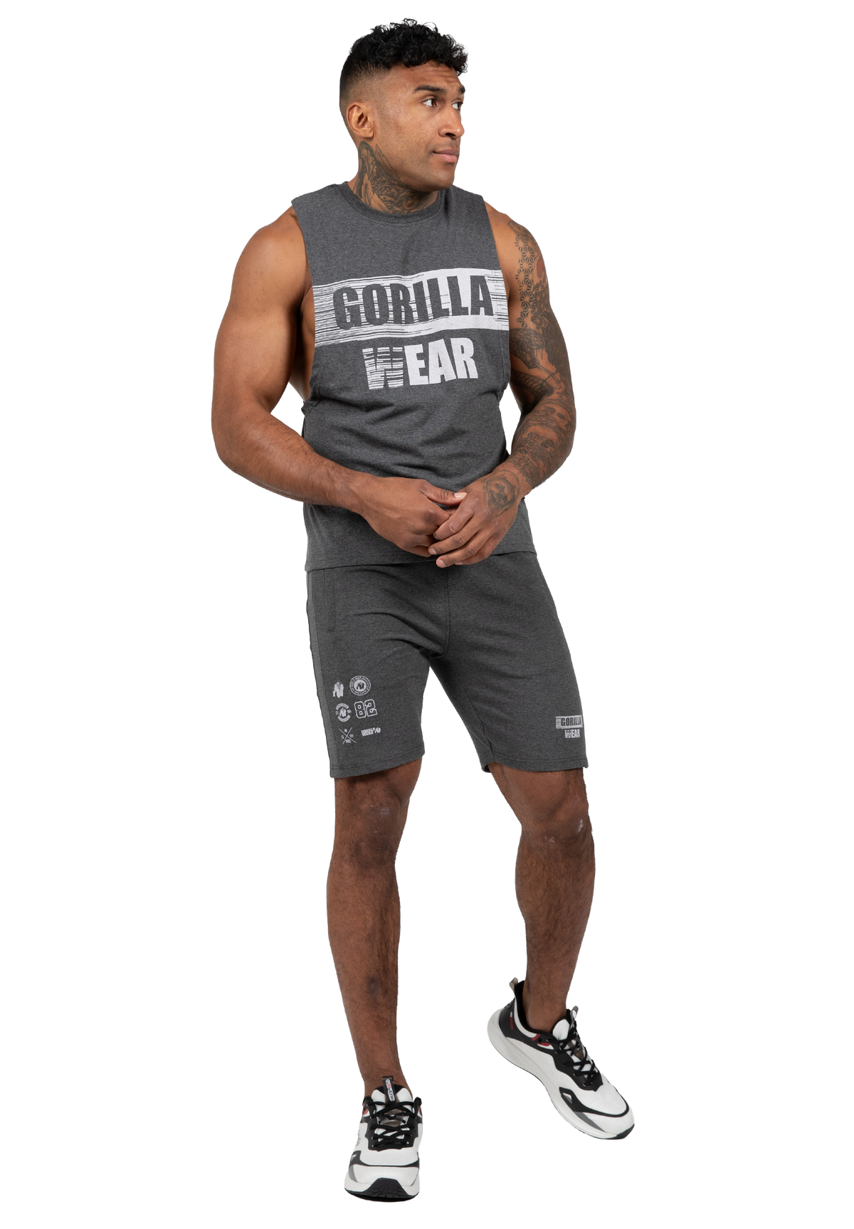 Gorilla Wear Lopez Drop Armhole Tank Top Tank Top Dark Gray Melange
