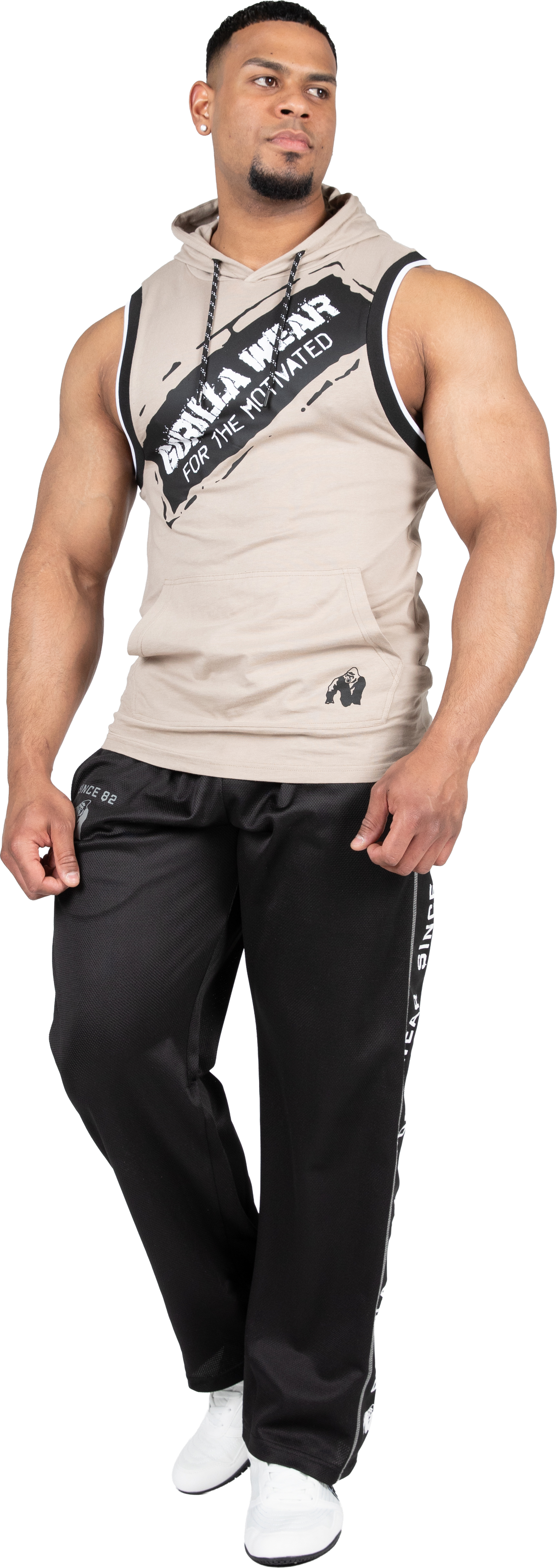 Gorilla Wear Loretto Hooded Tank Top Tank Top Beige