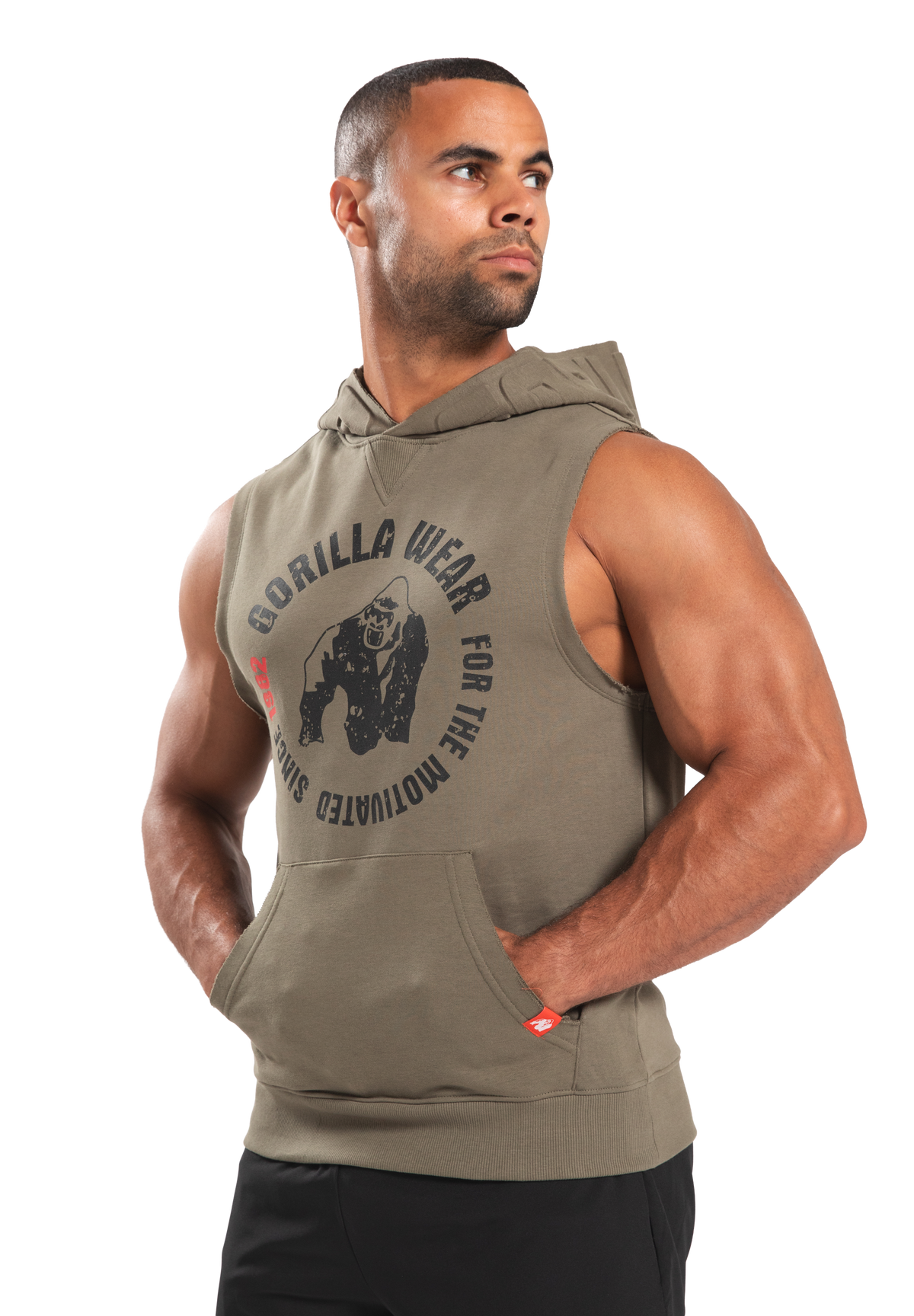 Gorilla Wear Marshall Sleeveless Hoodie Hoodie & Sweatshirt Army Green