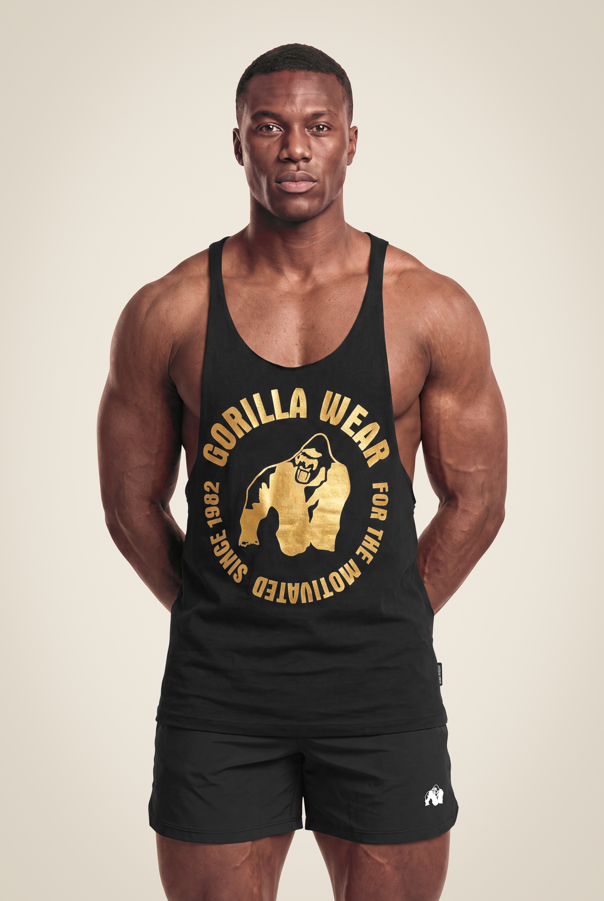 Gorilla Wear Melrose Stringer Tank Top Black/Gold