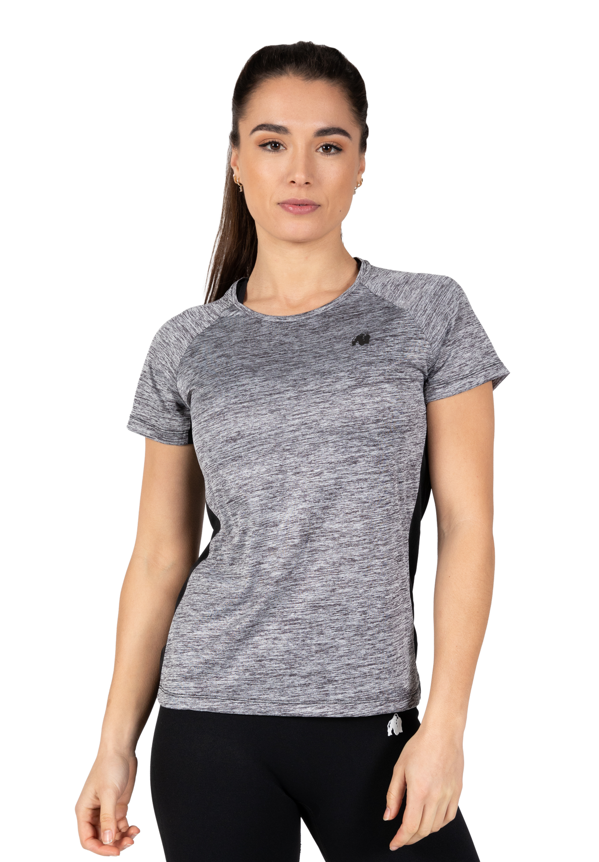 Gorilla Wear Monetta Performance T-Shirt T-Shirt & Tops Gray Melange/Black