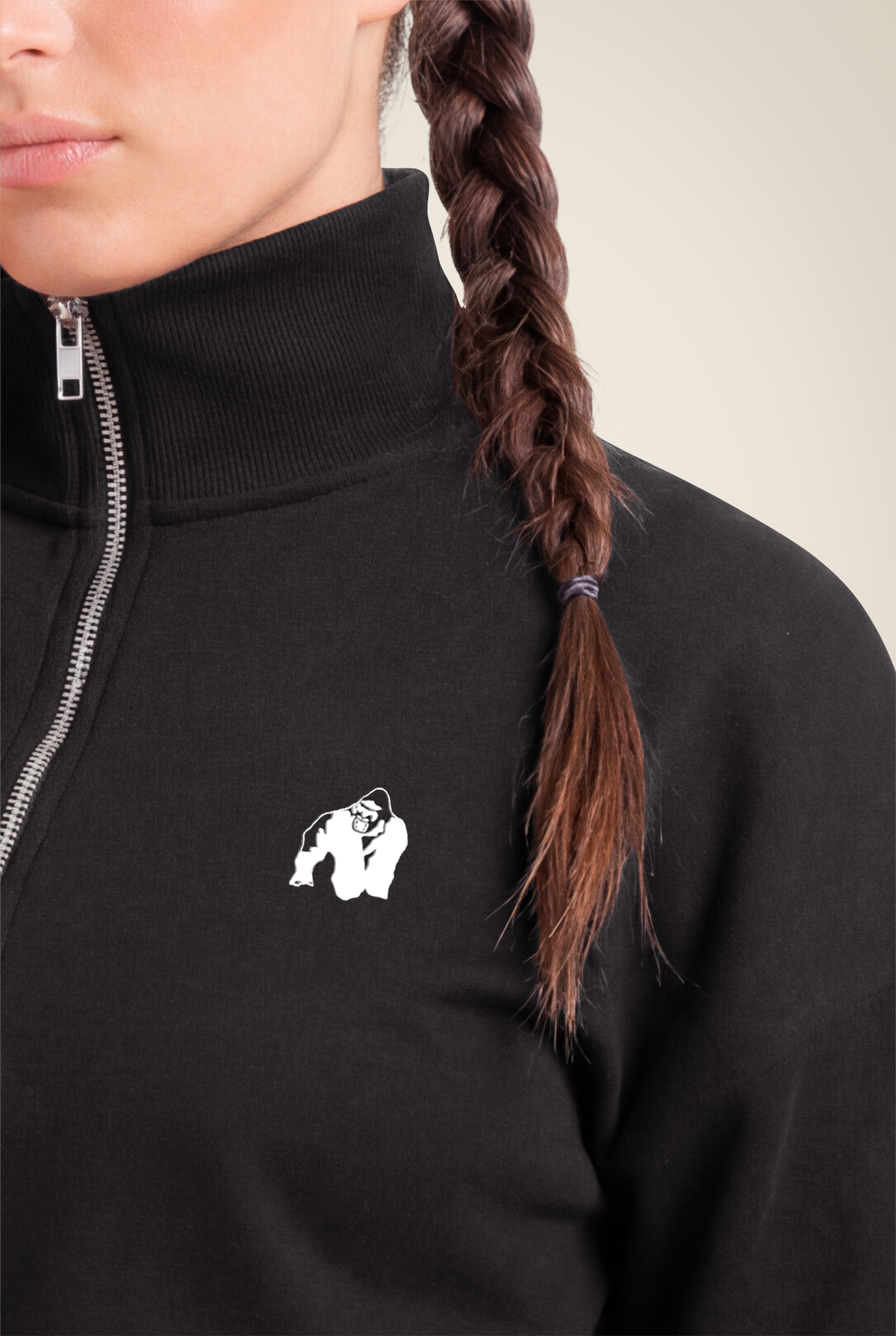 Gorilla Wear Ocala Cropped Half-Zip Sweatshirt Hoodie & Sweatshirt Black