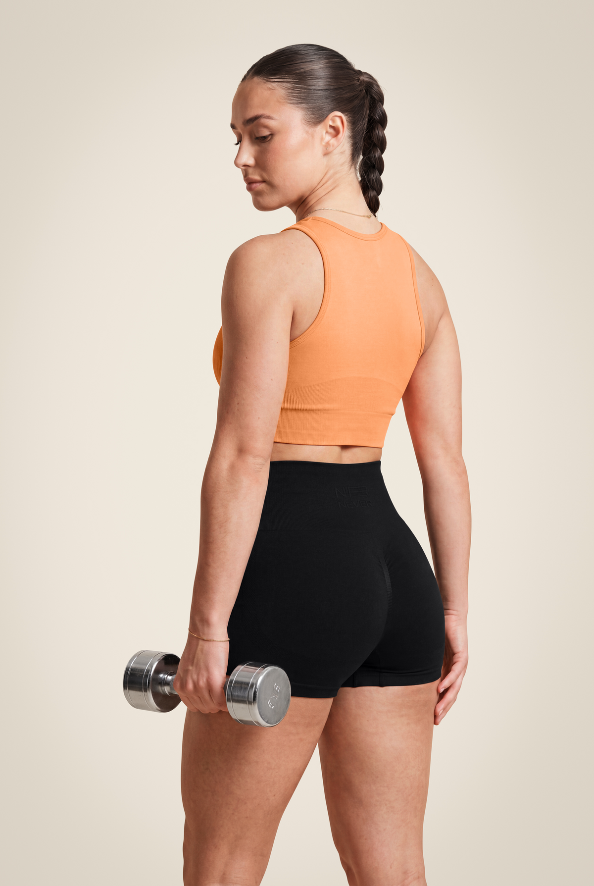 Gorilla Wear Olivia Seamless Crop Top T-Shirt & Tops Peach