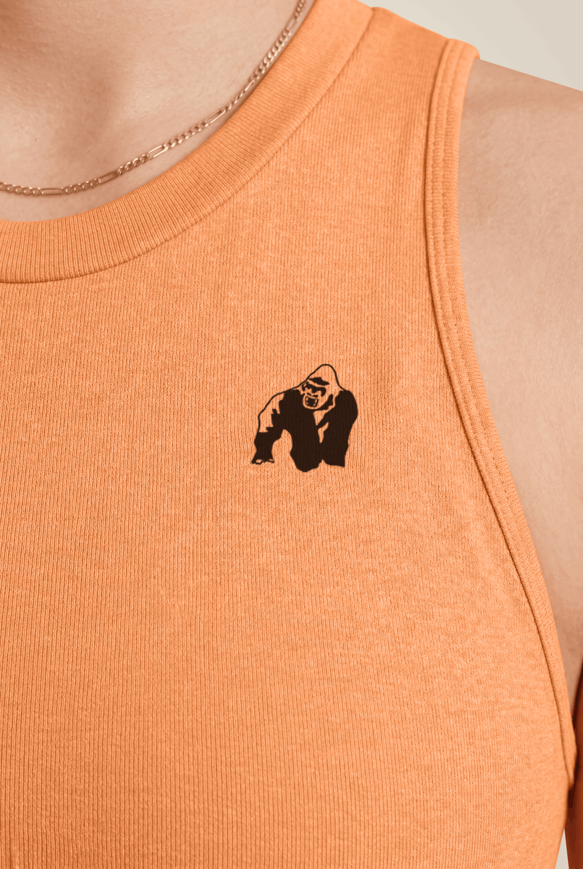 Gorilla Wear Olivia Seamless Crop Top T-Shirt & Tops Peach