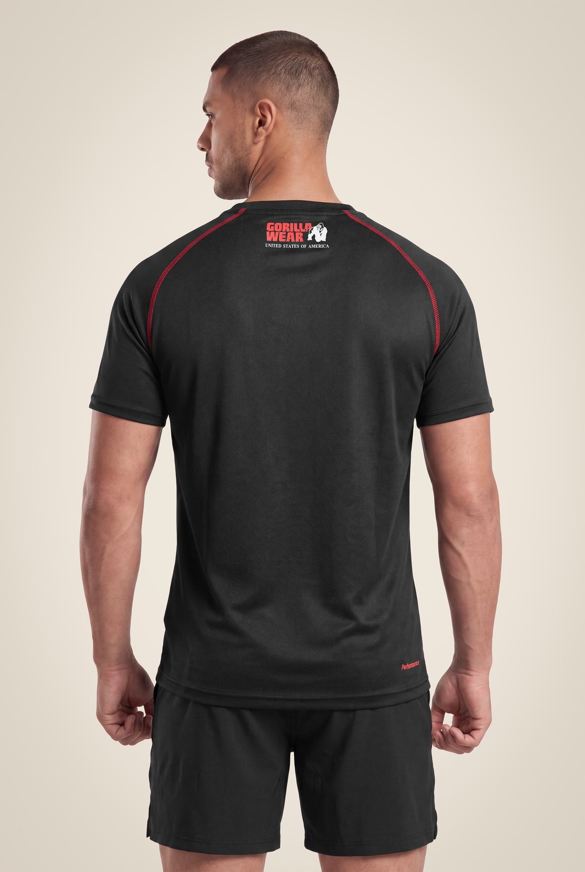 Gorilla Wear Performance T-Shirt T-Shirt & Tops Black/Red