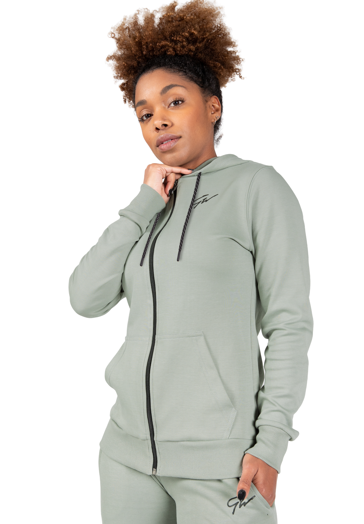 Gorilla Wear Pixley Zipped Hoodie Hoodie & Sweatshirt Light Green