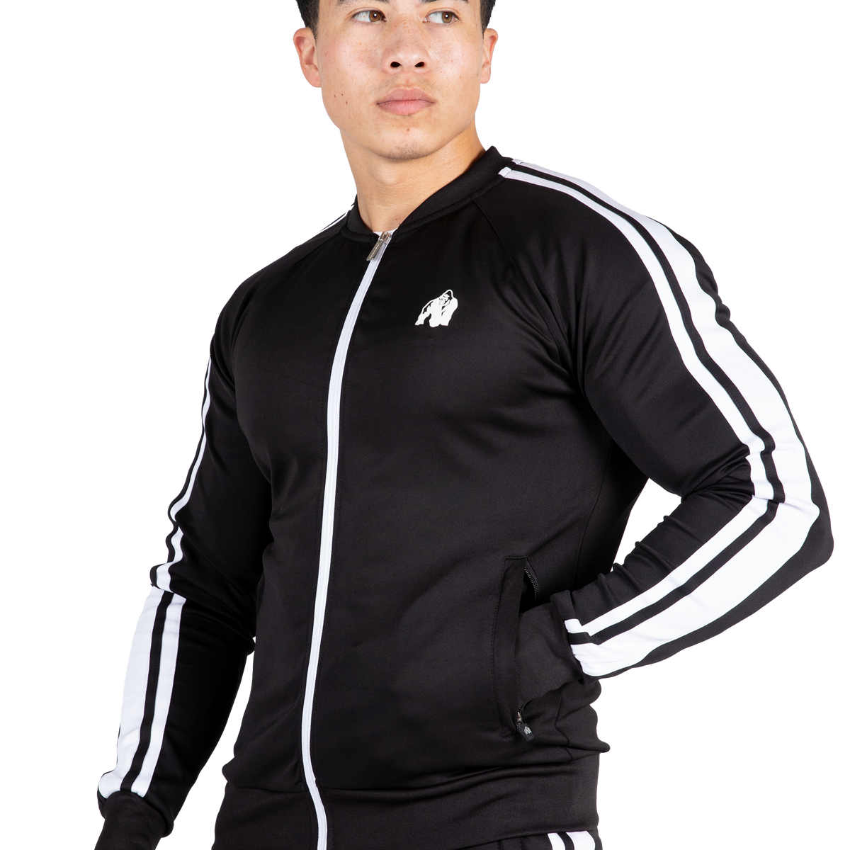 roar roarguns 2009SS クロコ柄 TRACK JACKET Riverside Track Jacket - Black – Gorilla Wear