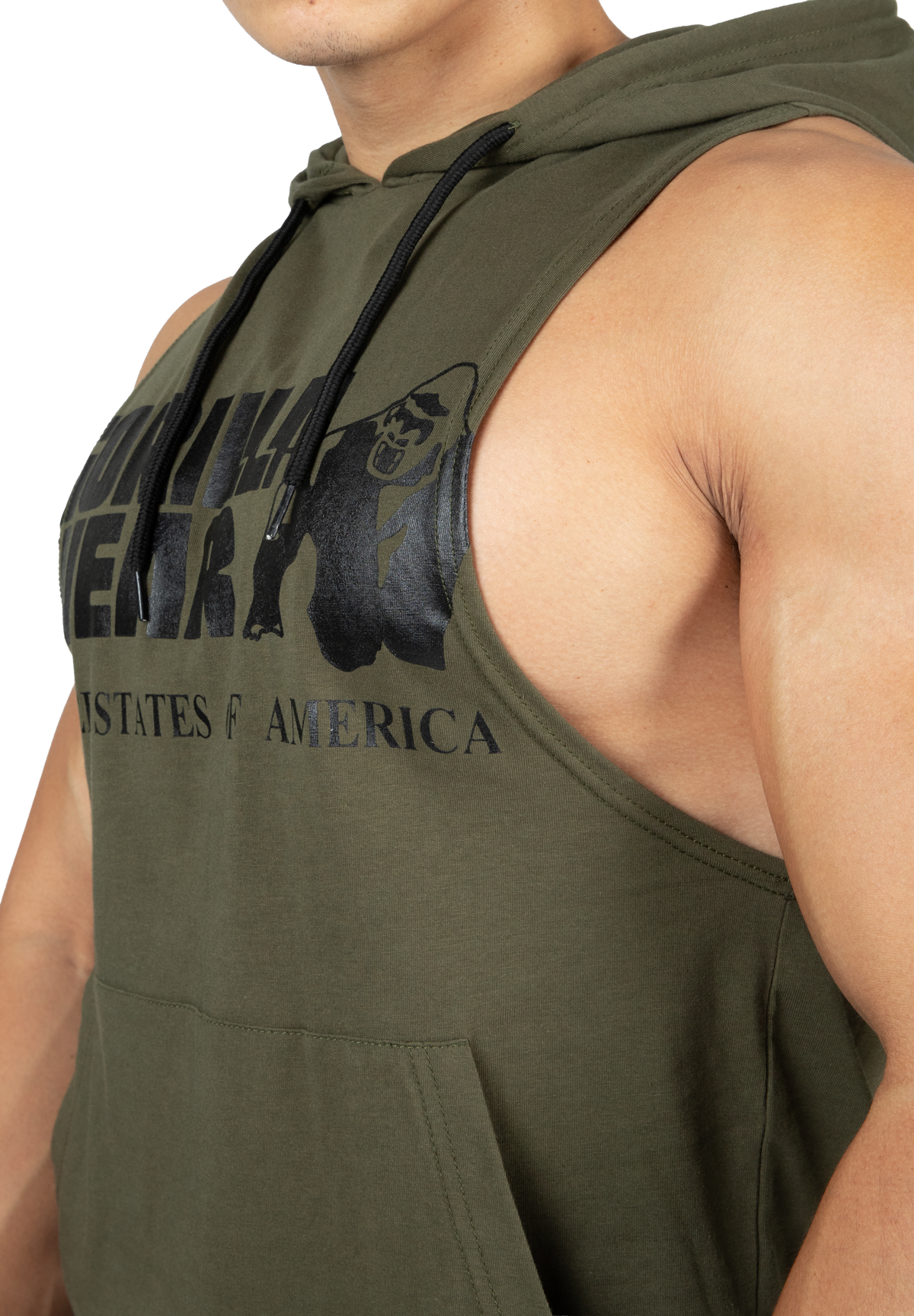 Gorilla Wear Rogers Hooded Tank Top Tank Top Army Green