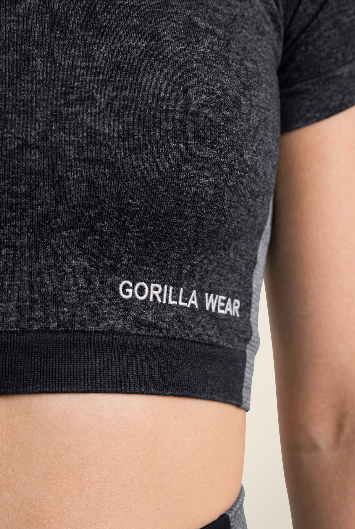 Gorilla Wear Selah Seamless Crop Top T-Shirt & Tops Black