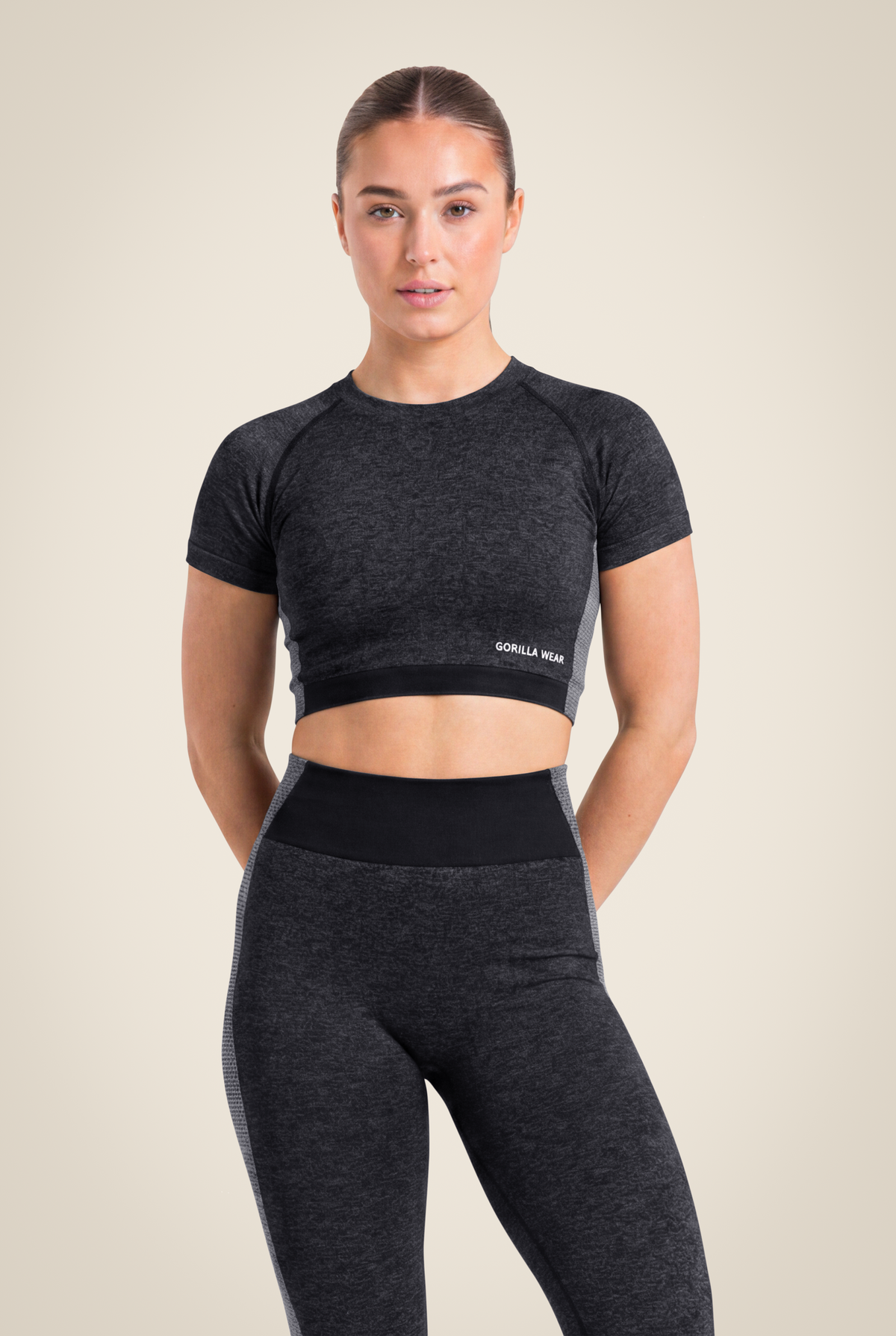 Gorilla Wear Selah Seamless Crop Top T-Shirt & Tops Black