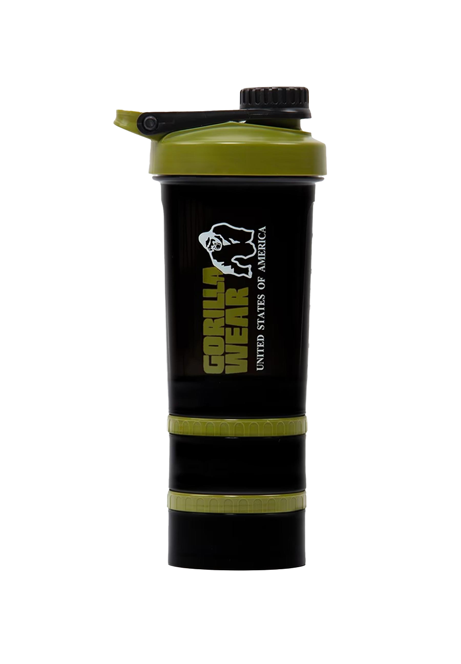 Gorilla Wear Shaker 2 GO 500ML Shakers & Bottles Black/Army Green