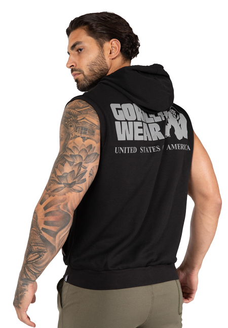 Gorilla Wear Springfield S/L Zipped Hoodie Hoodie & Sweatshirt Black