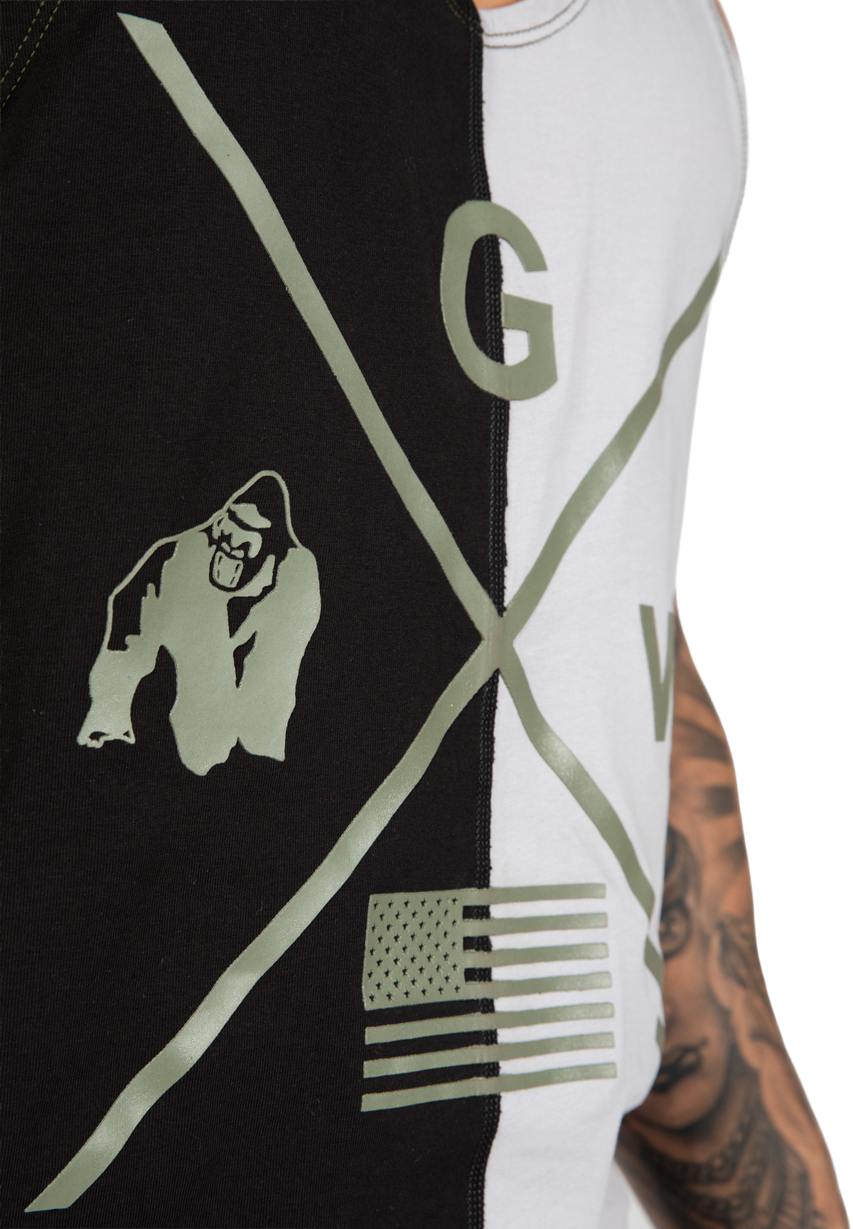 Gorilla Wear Sterling Stringer Tank Top Tank Top Black/Gray