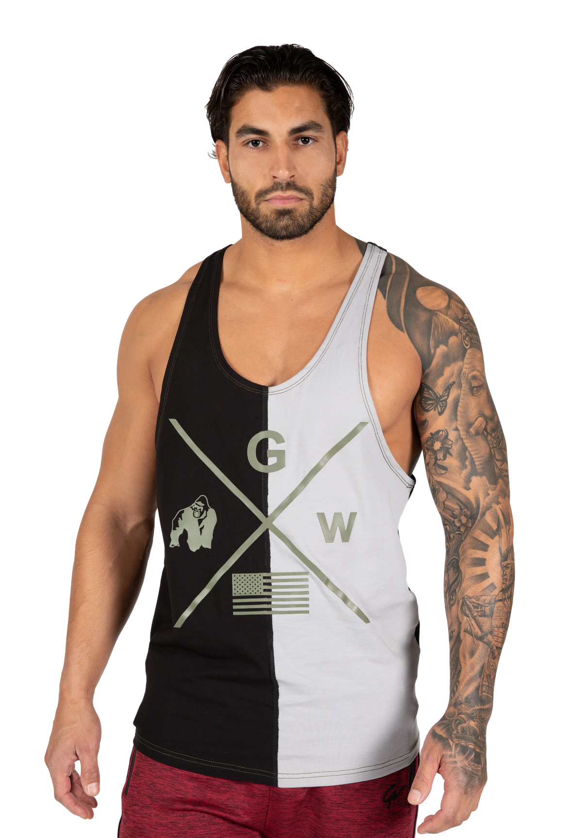 Gorilla Wear Sterling Stringer Tank Top Tank Top Black/Gray
