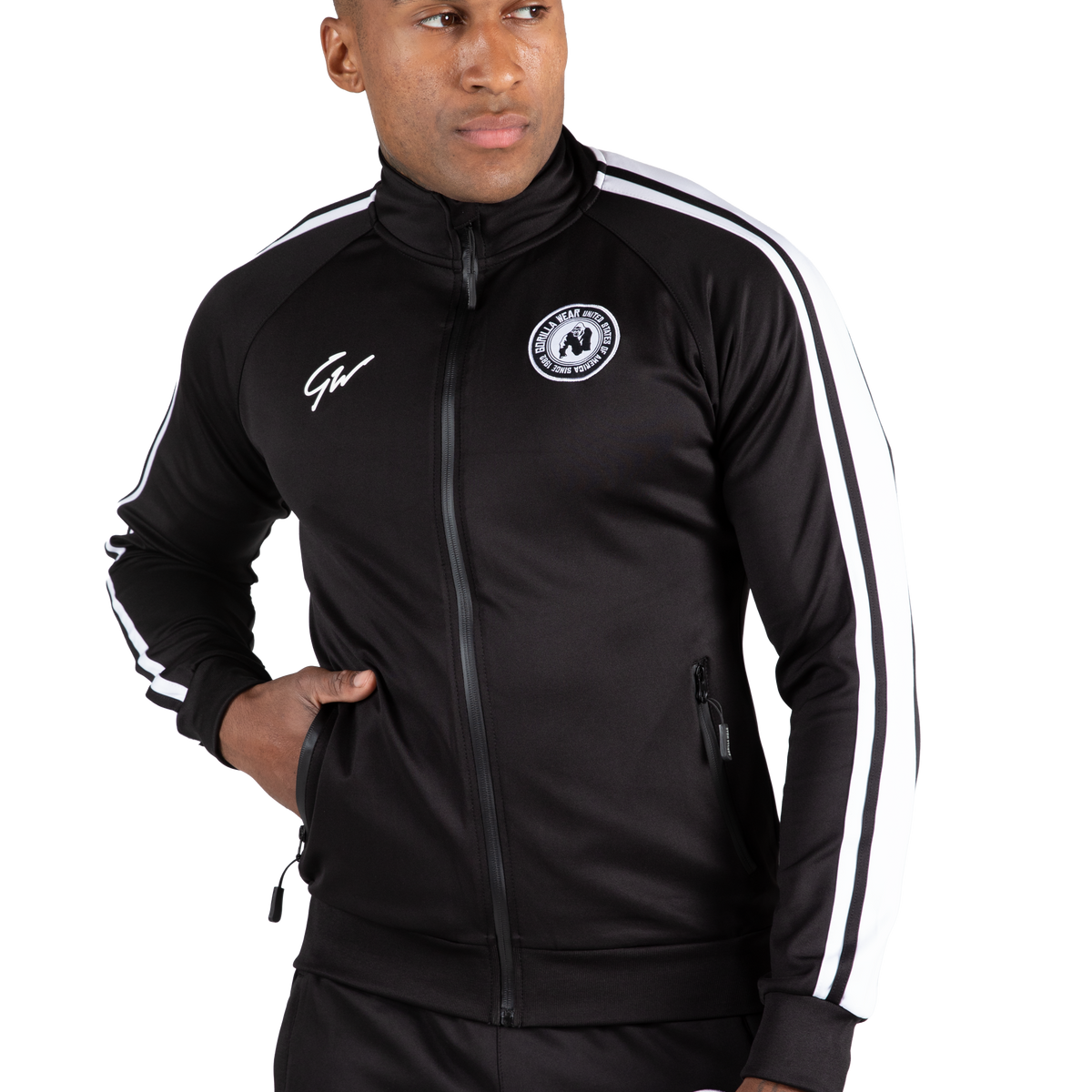 Stratford Track Jacket - Black – Gorilla Wear
