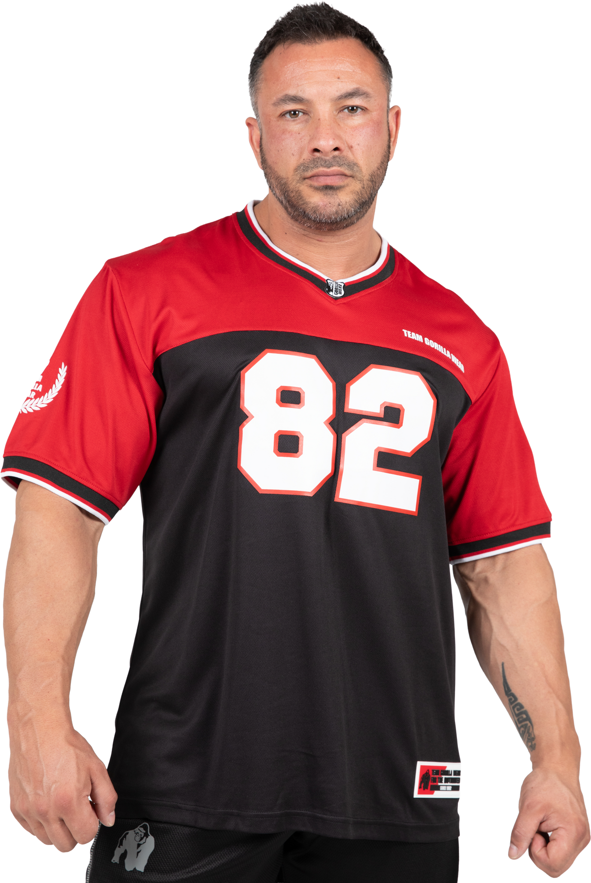 Gorilla Wear Trenton Football Jersey T-Shirt & Tops Black/Red