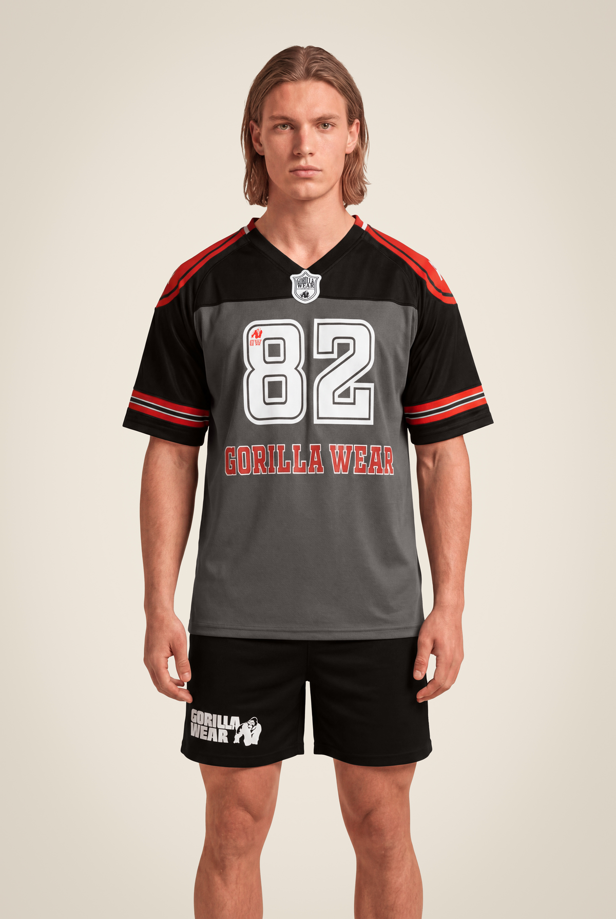 Gorilla Wear Tyler Football Jersey T-Shirt & Tops Black/Red