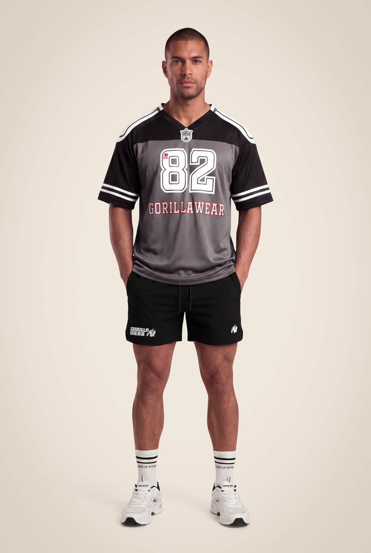 Gorilla Wear Tyler Football Jersey T-Shirt & Tops Black/White