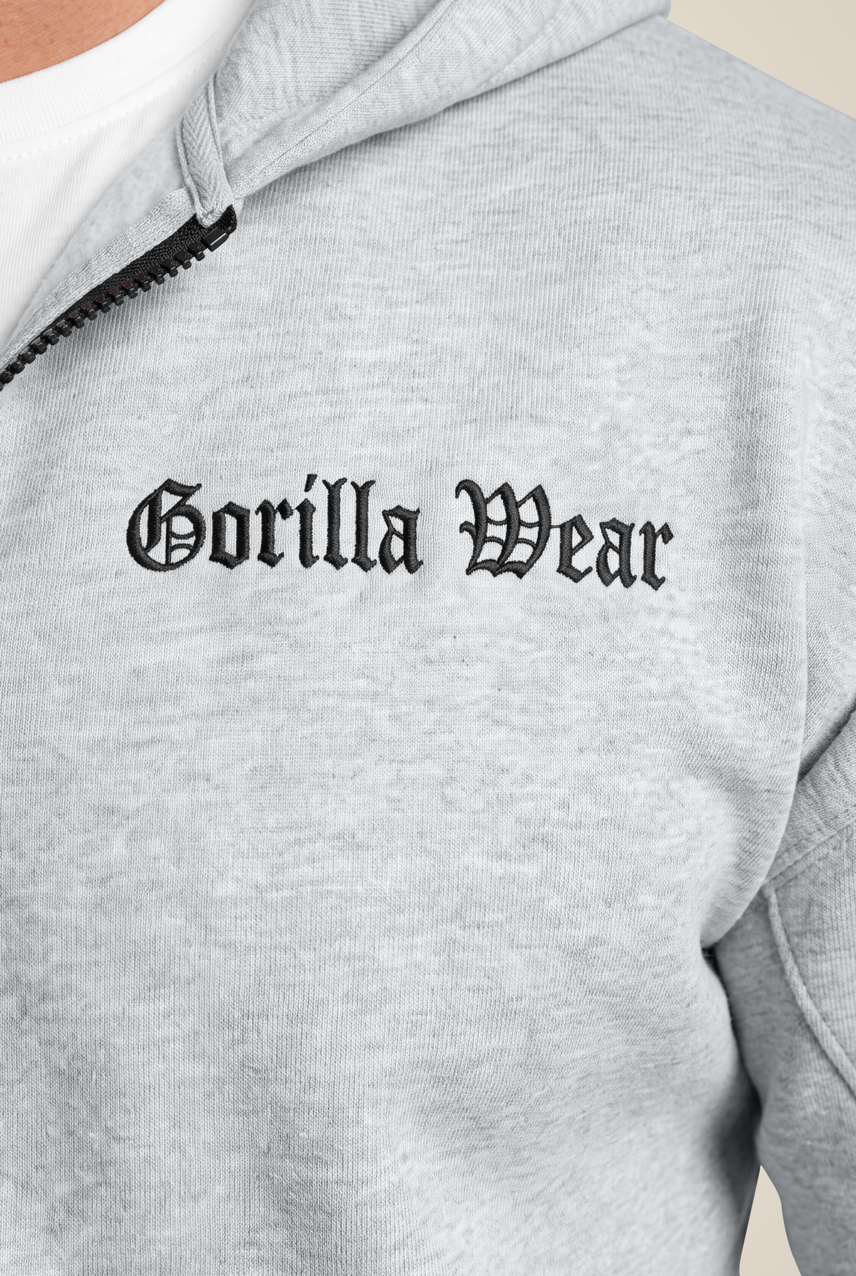 Gorilla Wear Utah Zipped Hoodie Hoodie & Sweatshirt Light Gray Melange