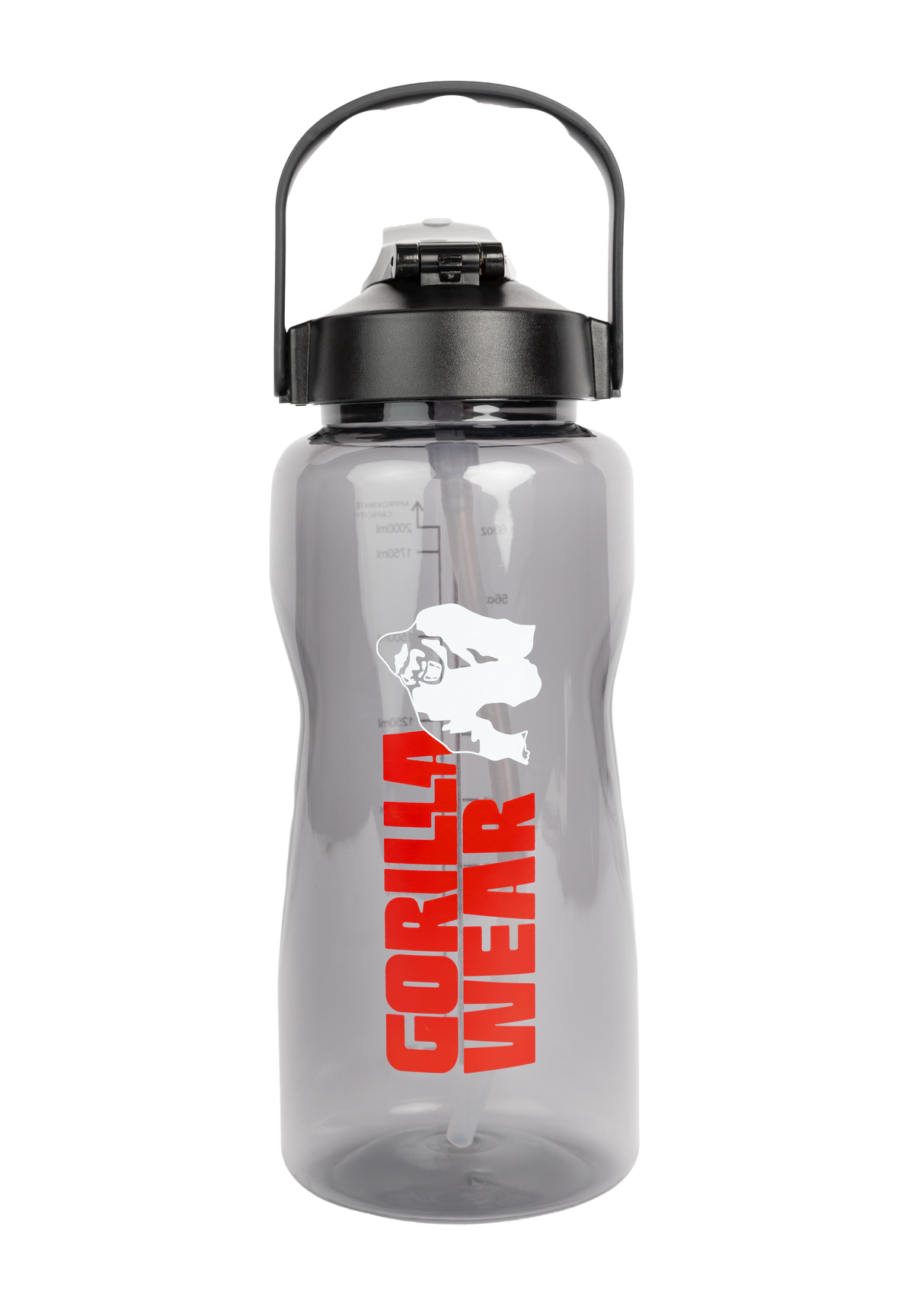 Gorilla Wear Water Bottle With Sleeve 2L Shakers & Bottles Black