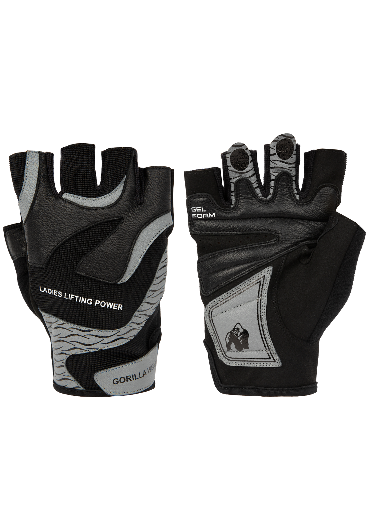 Gorilla Wear Women's Fitness Gloves 2.0 Workout Gloves & Grips Black/Gray