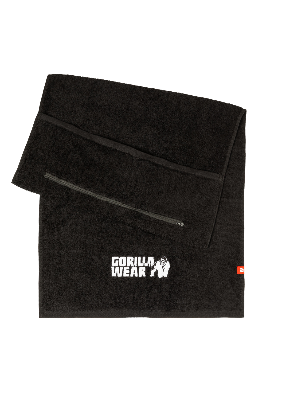 Gorilla Wear Zip Pocket Gym Towel Towels Black
