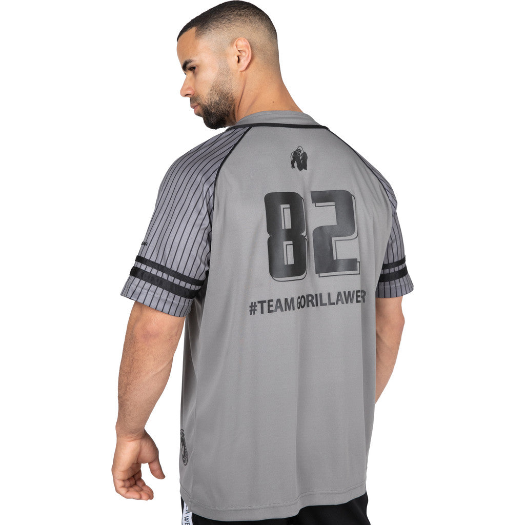 Gorilla Wear 82 Baseball Jersey T-Shirt & Tops Gray